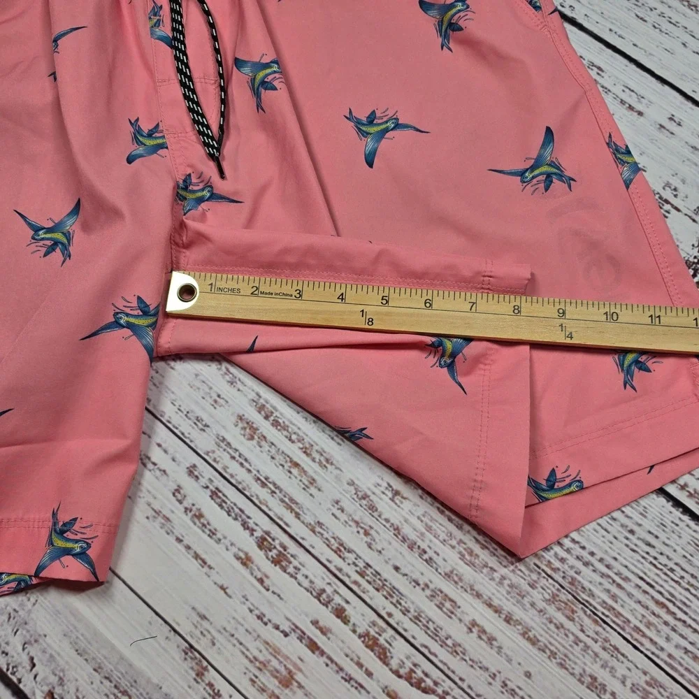 Hurley Swim Trunks‎ Mens XL Pink Excellent Flying Fish Board Shorts